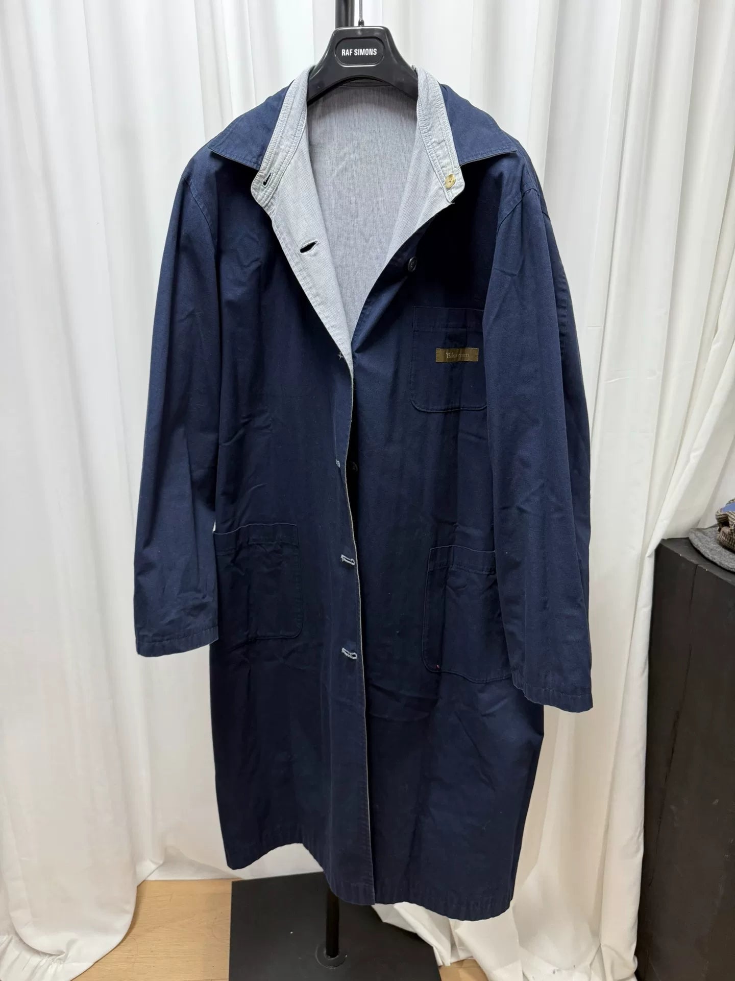 Yohji Yamamoto Y's Men Striped Reversible Coat