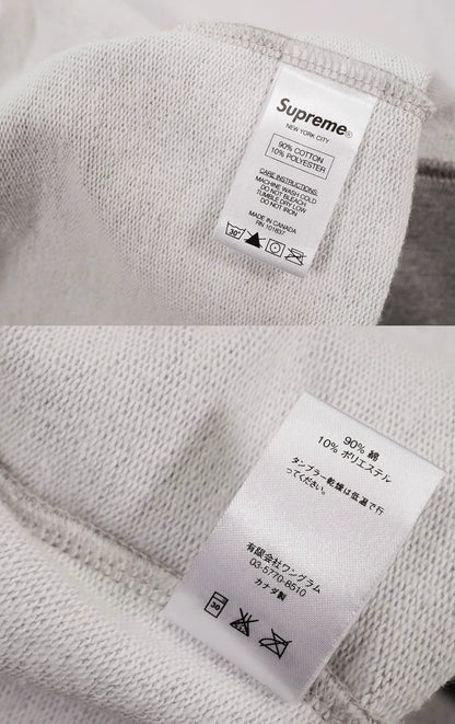 supreme anti hero zip-up hoodie gray