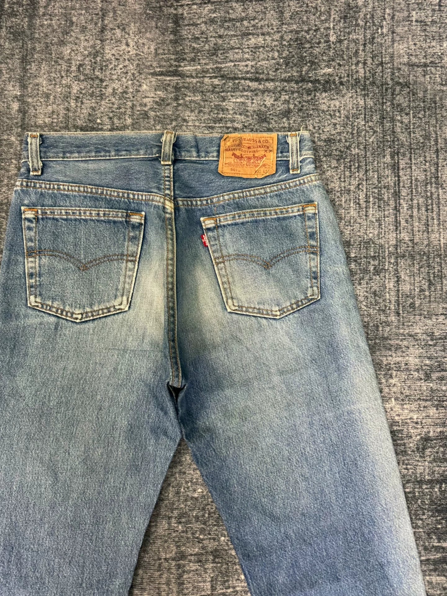 Vintage Levi's 501 90s Washed Blue Jeans