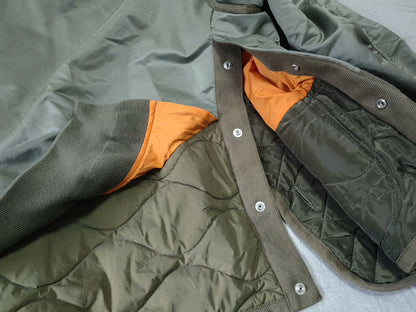 sacai nylon twill mix bomber jacket