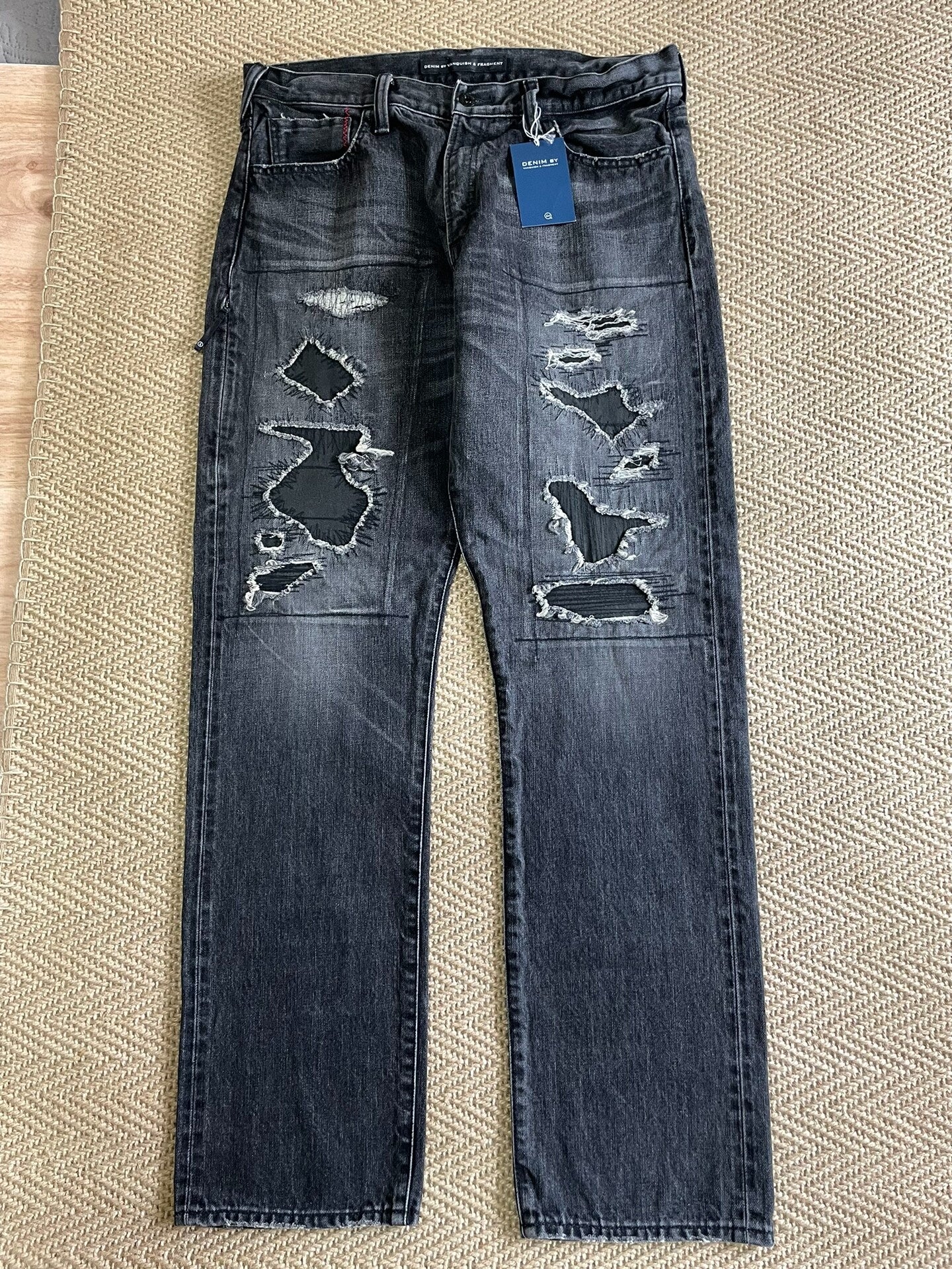 Vanquish & Fragment Distressed Washed Jeans