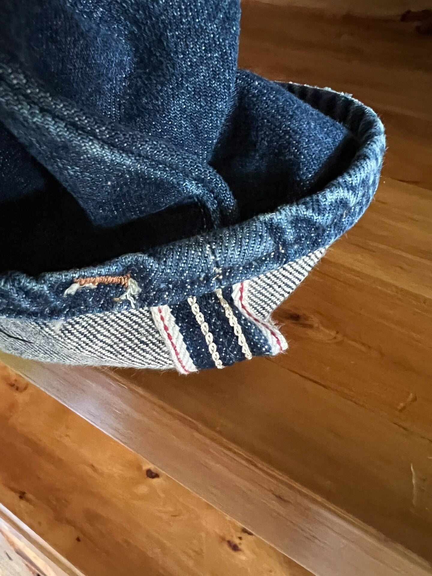 Vintage Style Heavy Wash Denim Pants