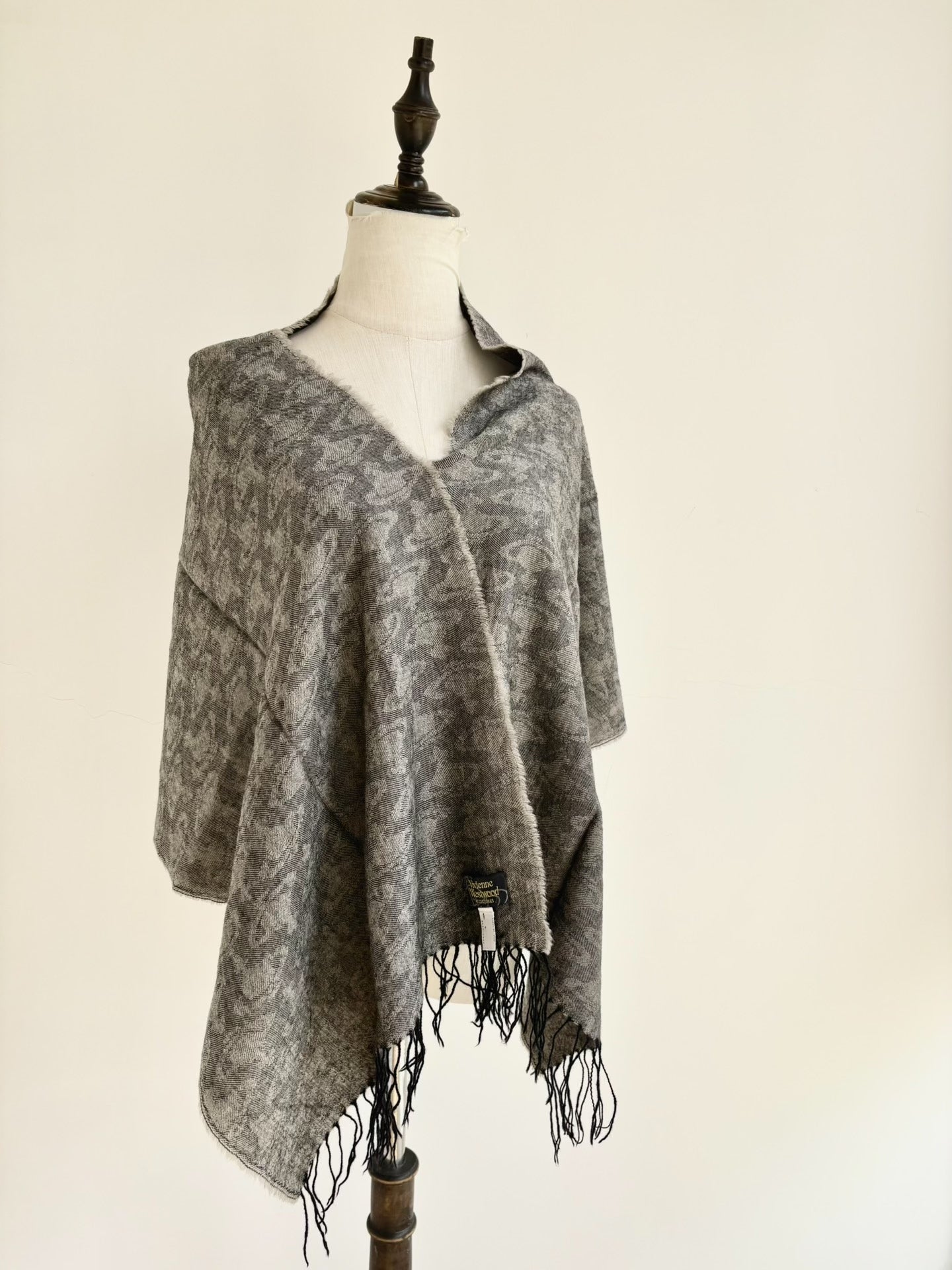 Vivienne Westwood Vintage Gray Saturn Scarf