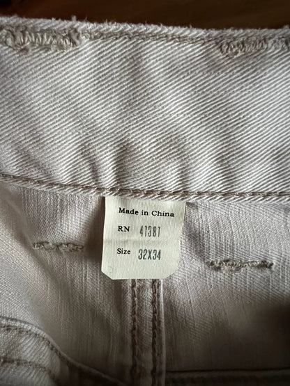 RRL Double RL Gray White Denim Pants