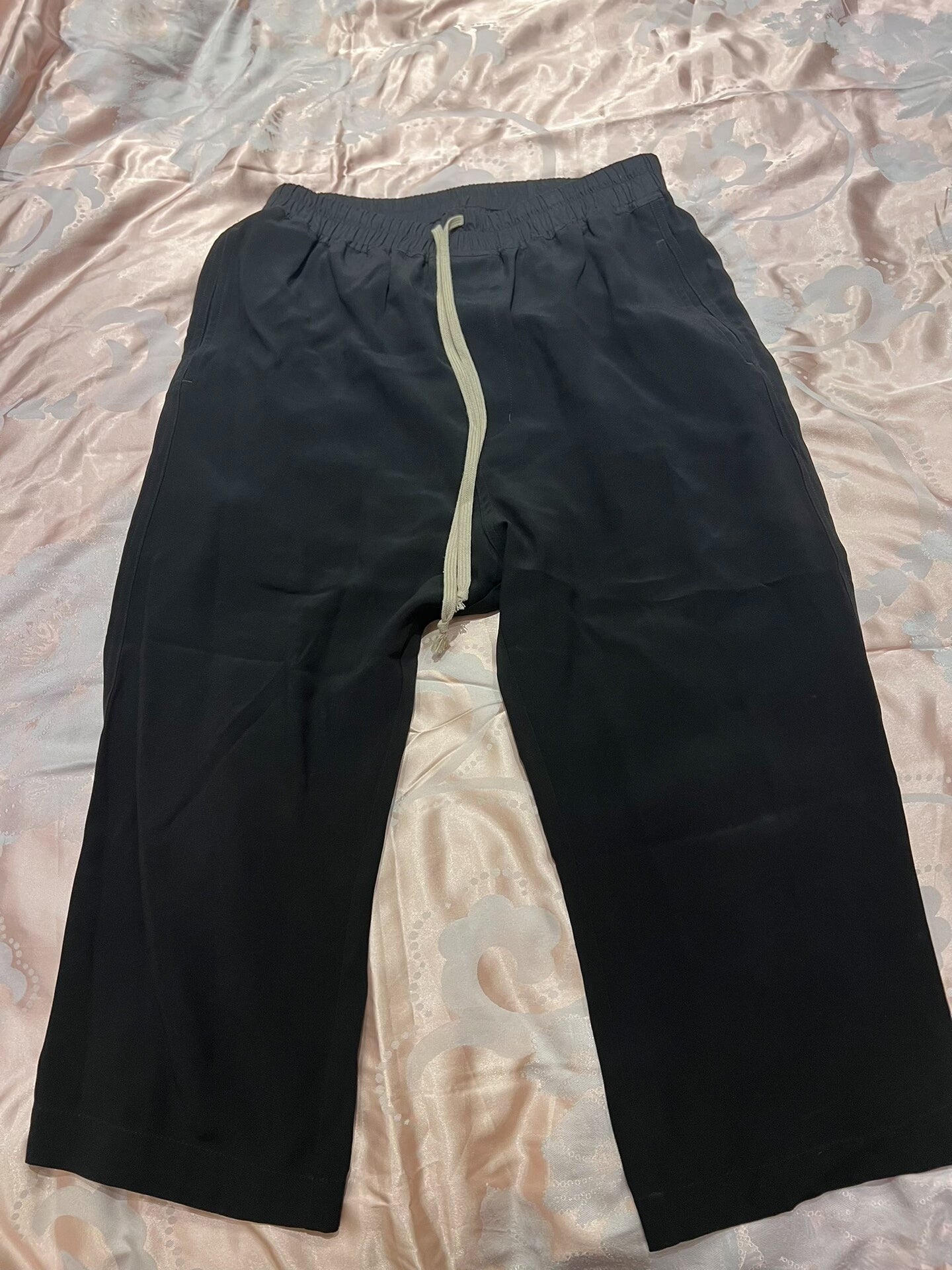 rick owens stylish cropped pants for men