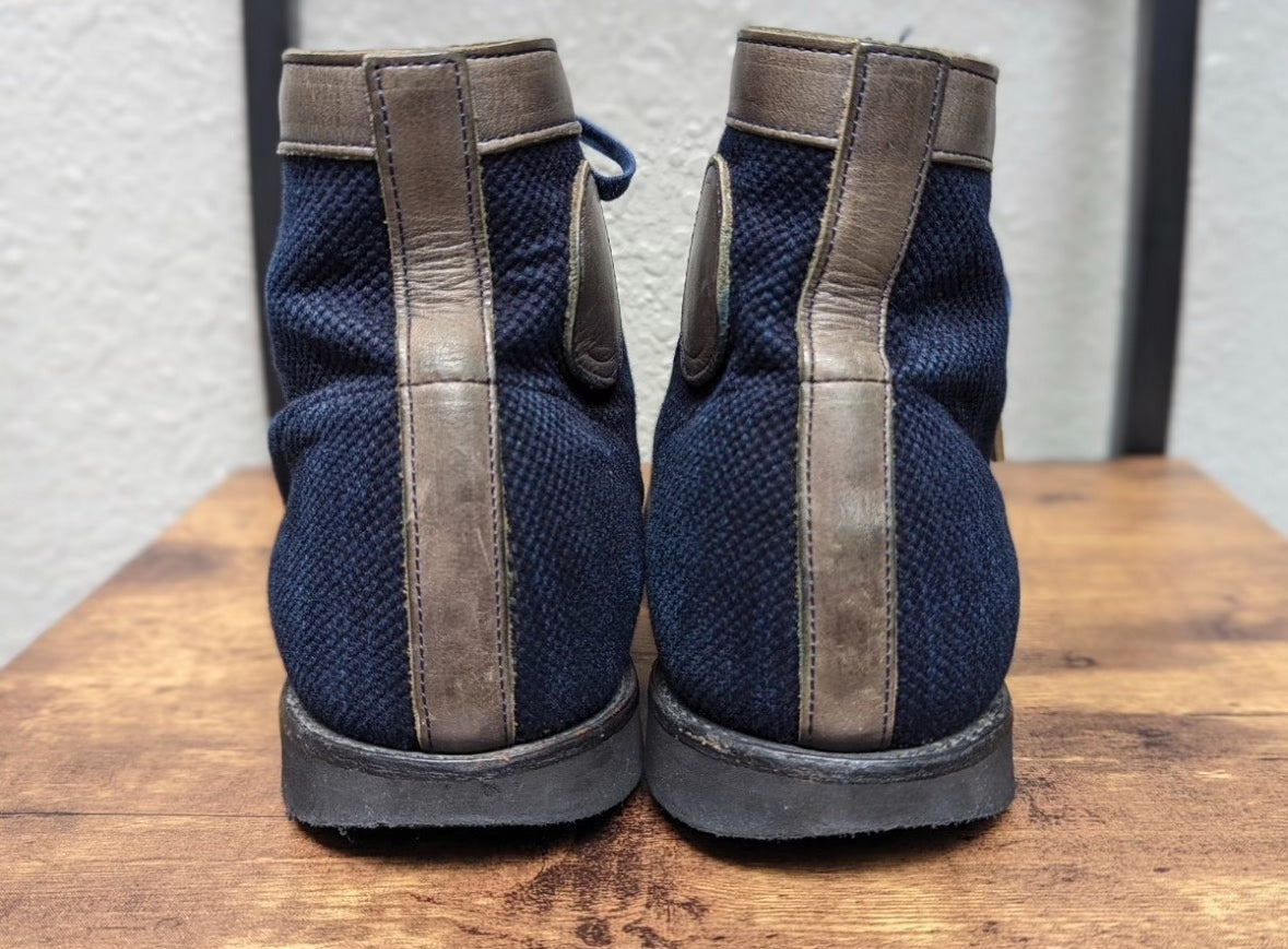 CLINCH x NITEKLUB Indigo Sashiko Boxing Boots