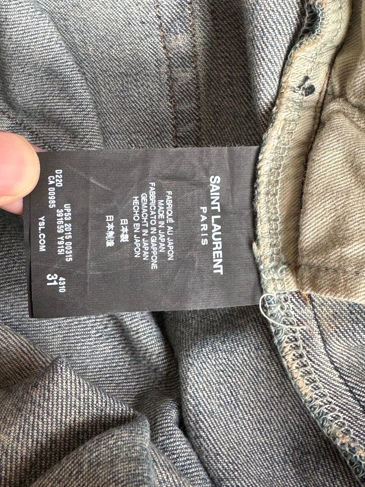 Saint Laurent 15FW Distressed D02 Jeans