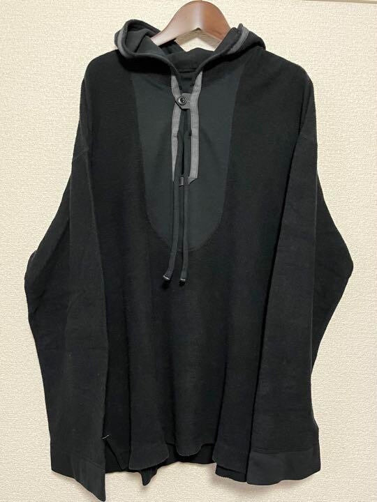 porter classic pile parker hoodie black