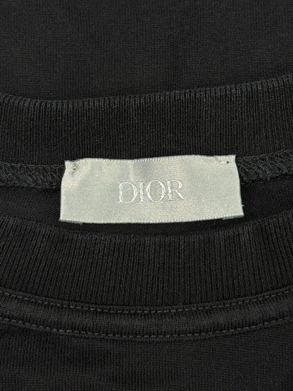 Dior Black Stamp Graphic Short Sleeve T-Shirt