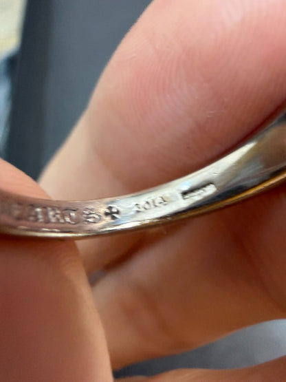Chrome Hearts 18k White Gold Diamond Sword Ring