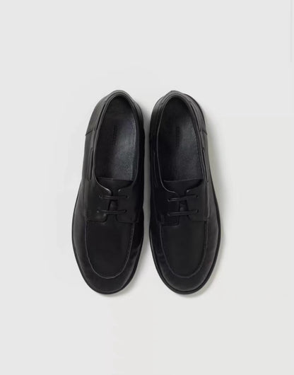 AURALEE SOFT LEATHER DECK SHOES