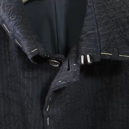 Yohji Yamamoto 1998 Floral Vine Topstitch Coat