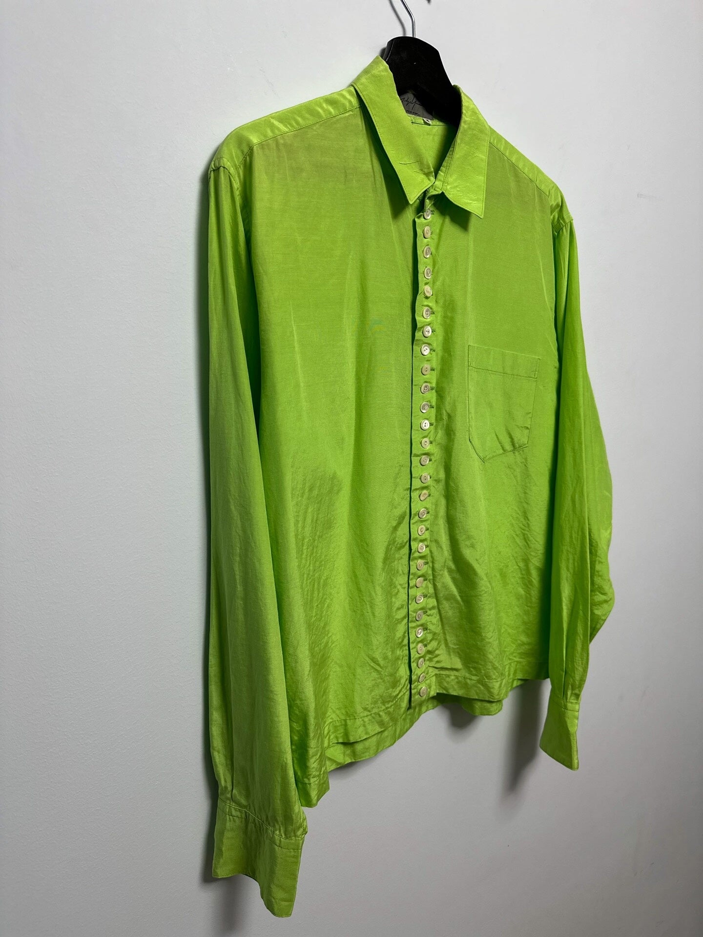 Yohji Yamamoto Green Button-Up Shirt
