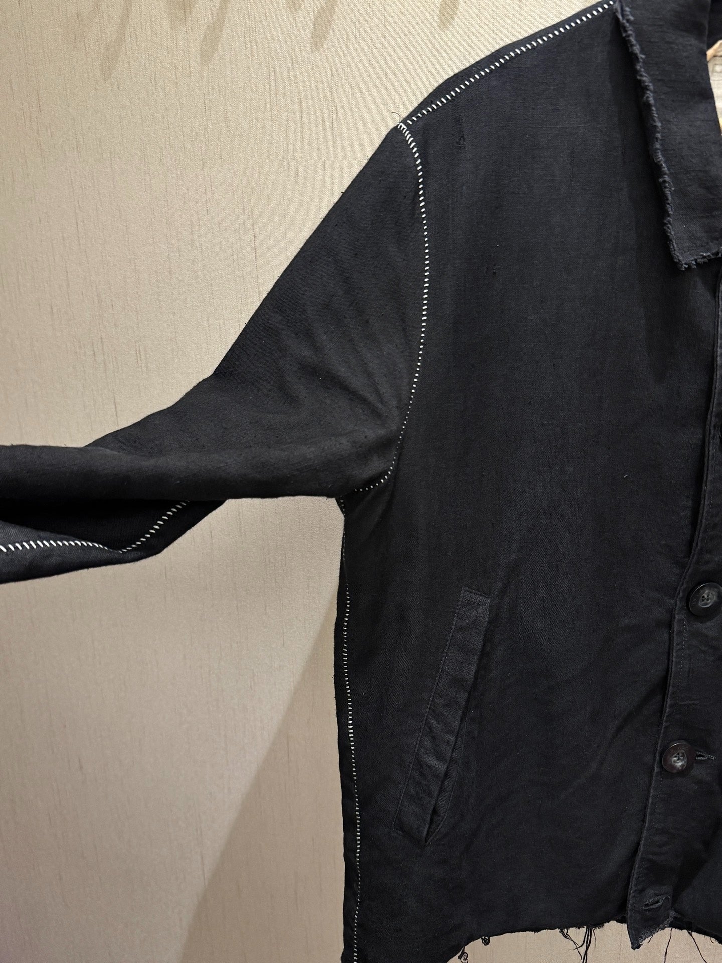 By Walid Washed Vintage Linen Photographer Jacket