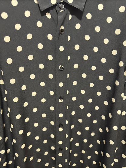Saint Laurent 15FW Polka Dot Silk Shirt