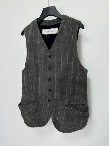 andrew driftwood silk wool vest