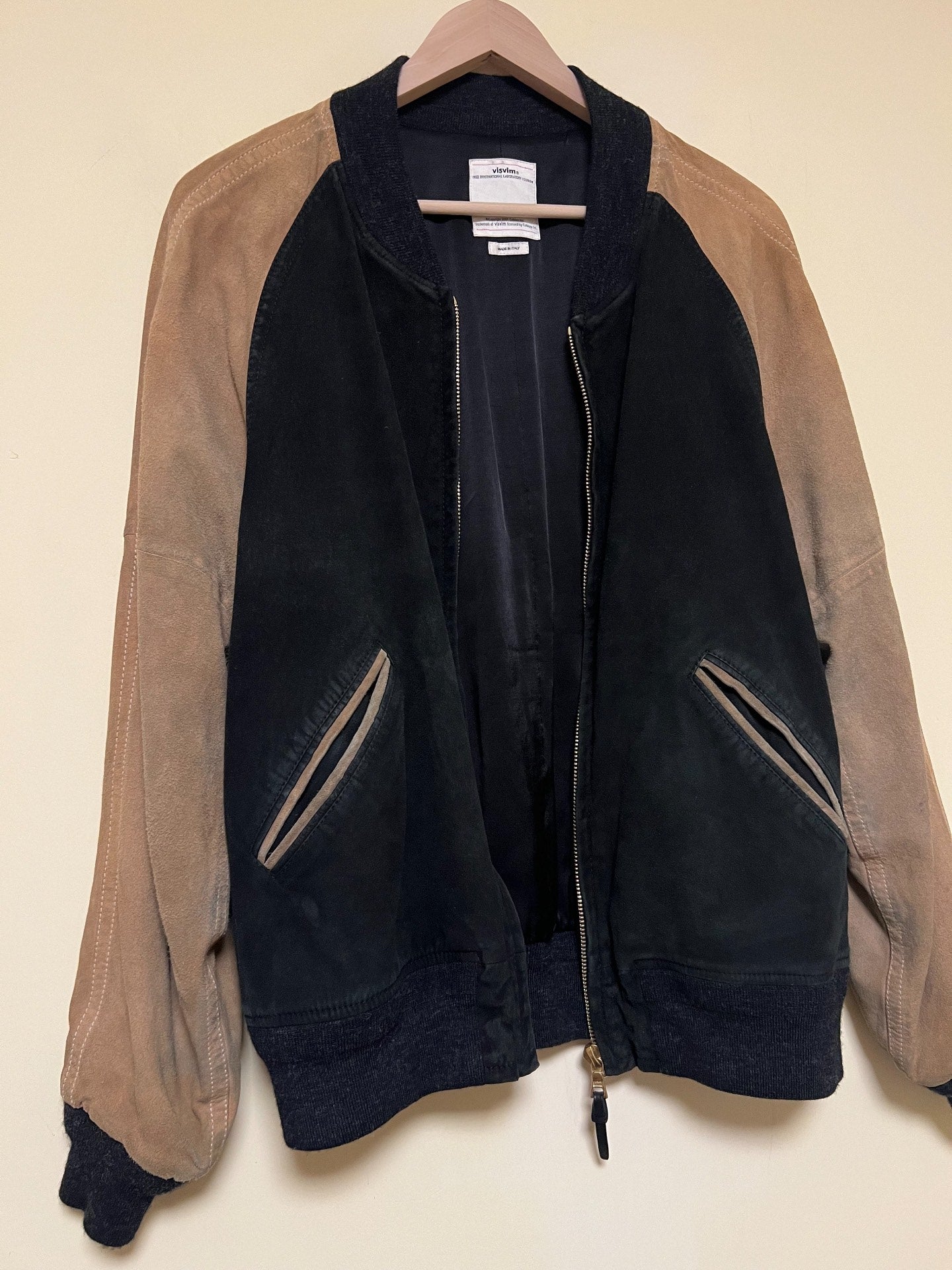 Visvim 18ss Goat Leather Varsity Jacket