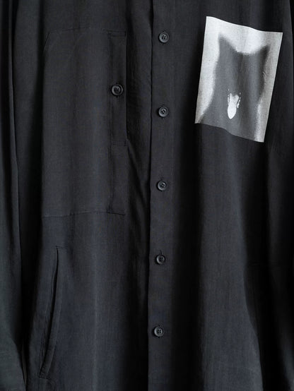 Yohji Yamamoto Dog Print Long Sleeve Shirt