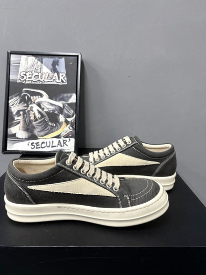 Rick Owens Drkshdw Gray Low-Top Sneakers