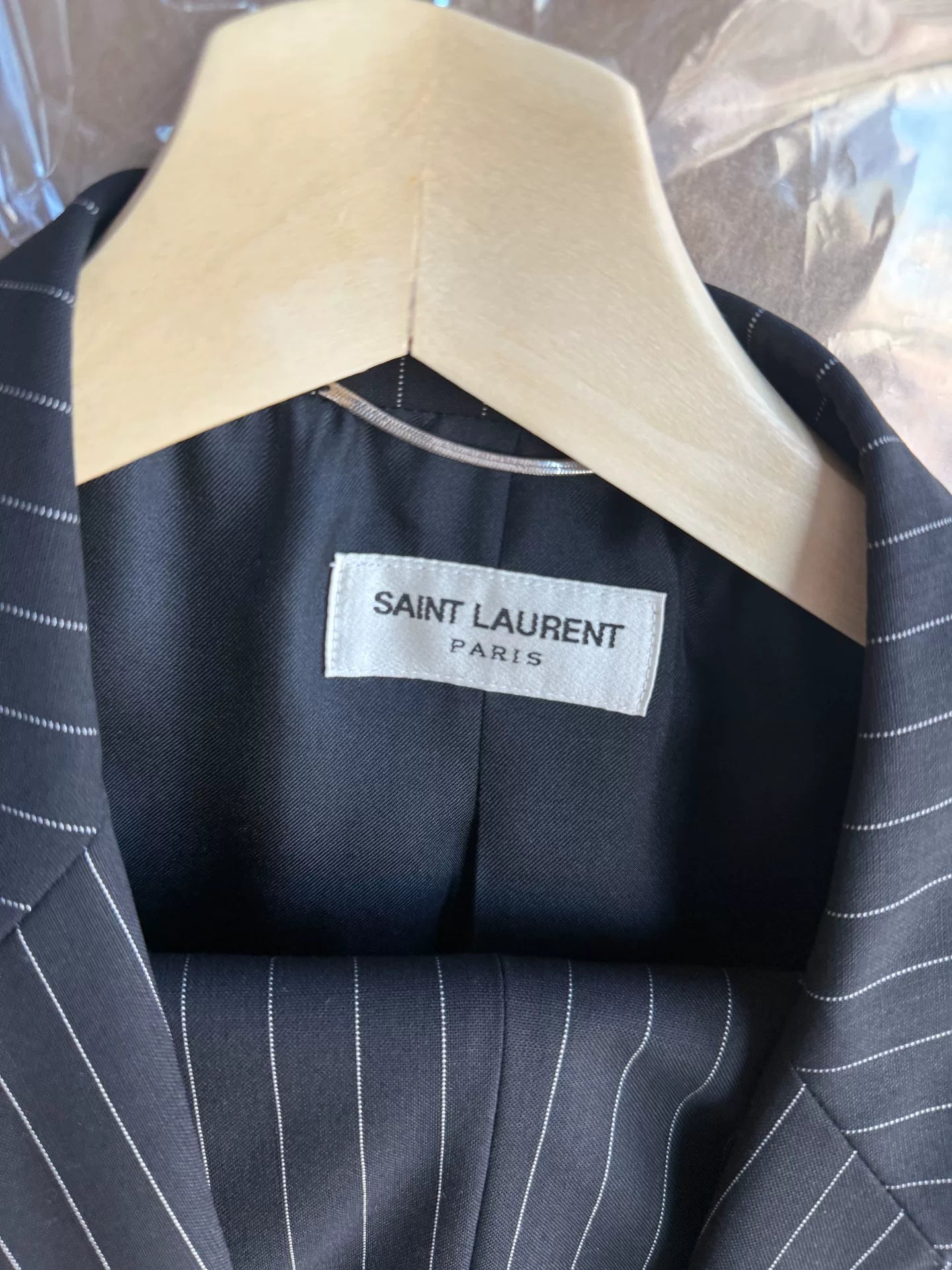 Saint Laurent Dark Gray Pinstripe Suit