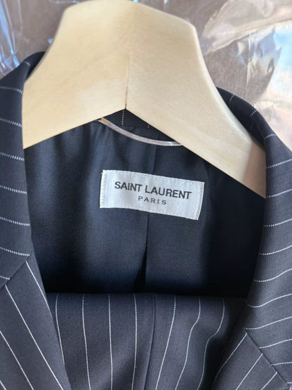 Saint Laurent Dark Gray Pinstripe Suit