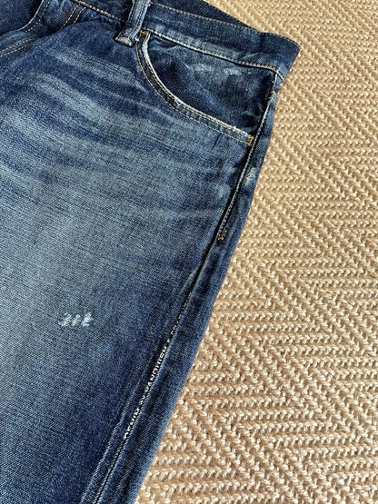 Vanquish & Fragment Lightning Cropped Washed Jeans