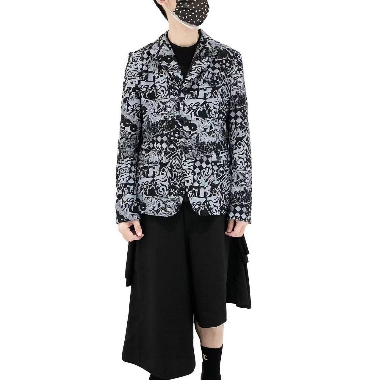 CDG Graffiti Wool Suit Jacket