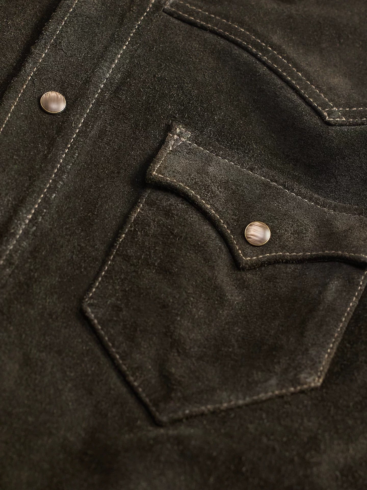 RRL Suede Western Shirt Jacket
