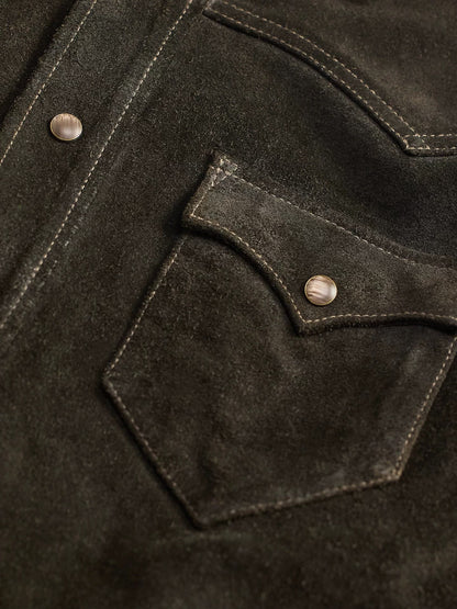 RRL Suede Western Shirt Jacket