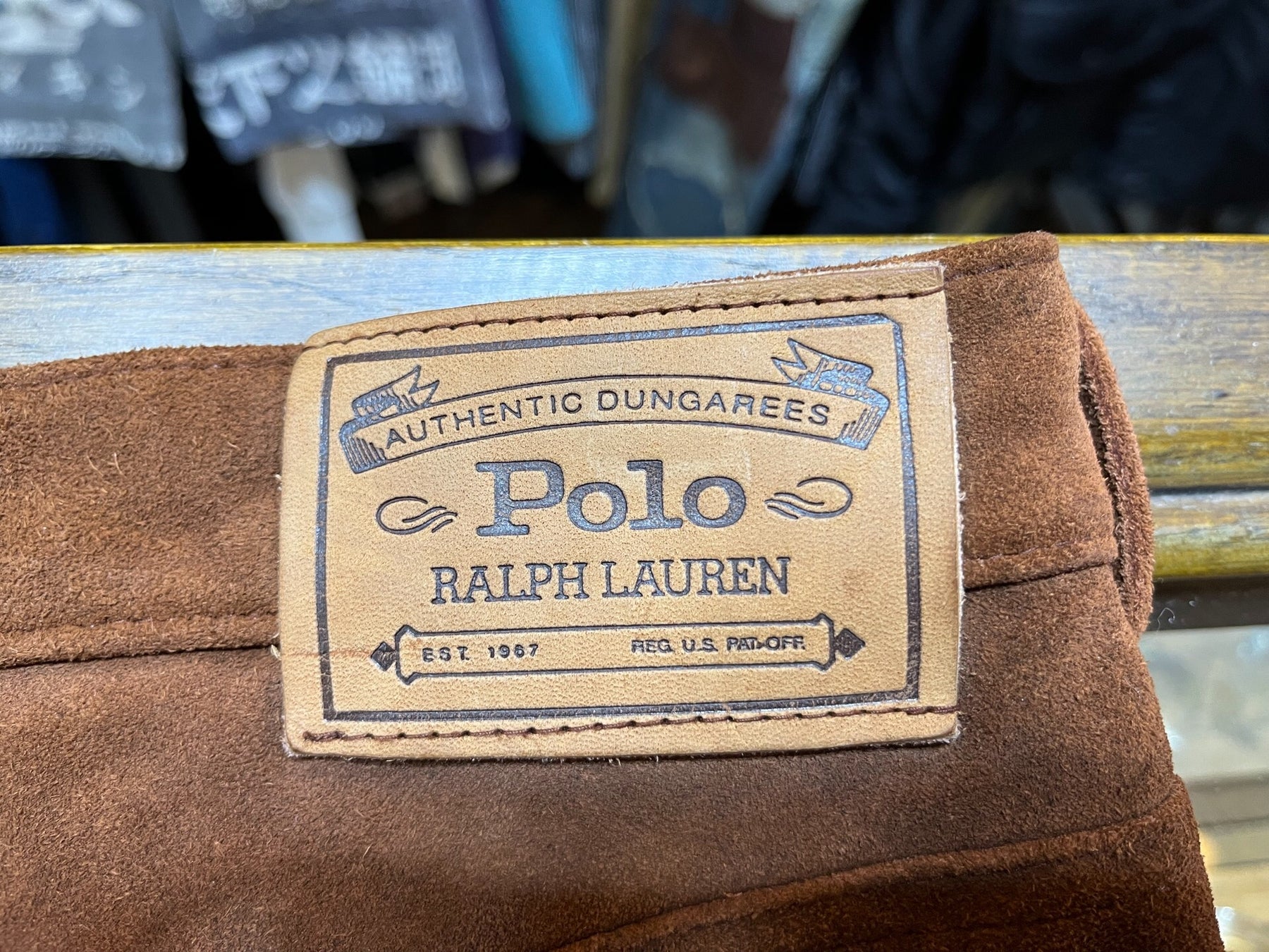 Ralph Lauren Double RL Suede Casual Pants