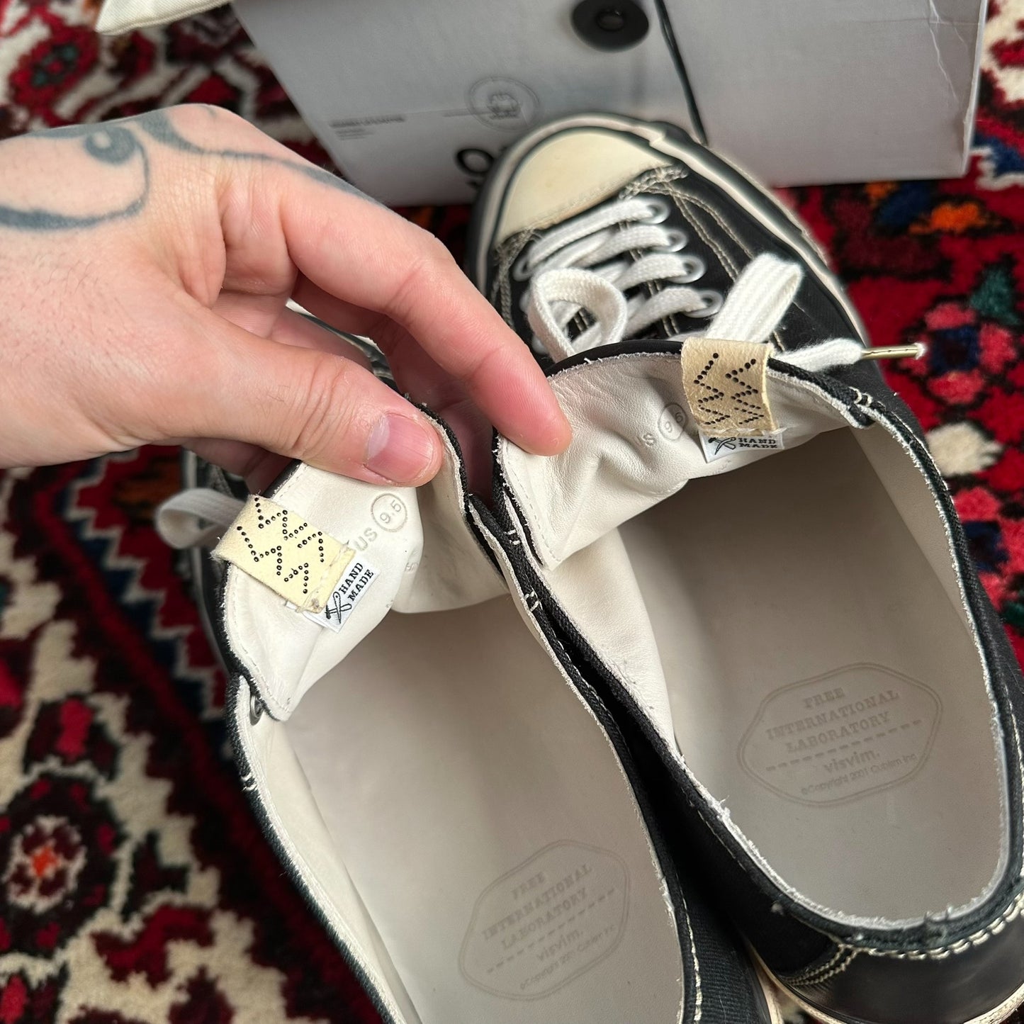 visvim skagway canvas shoes size 9.5