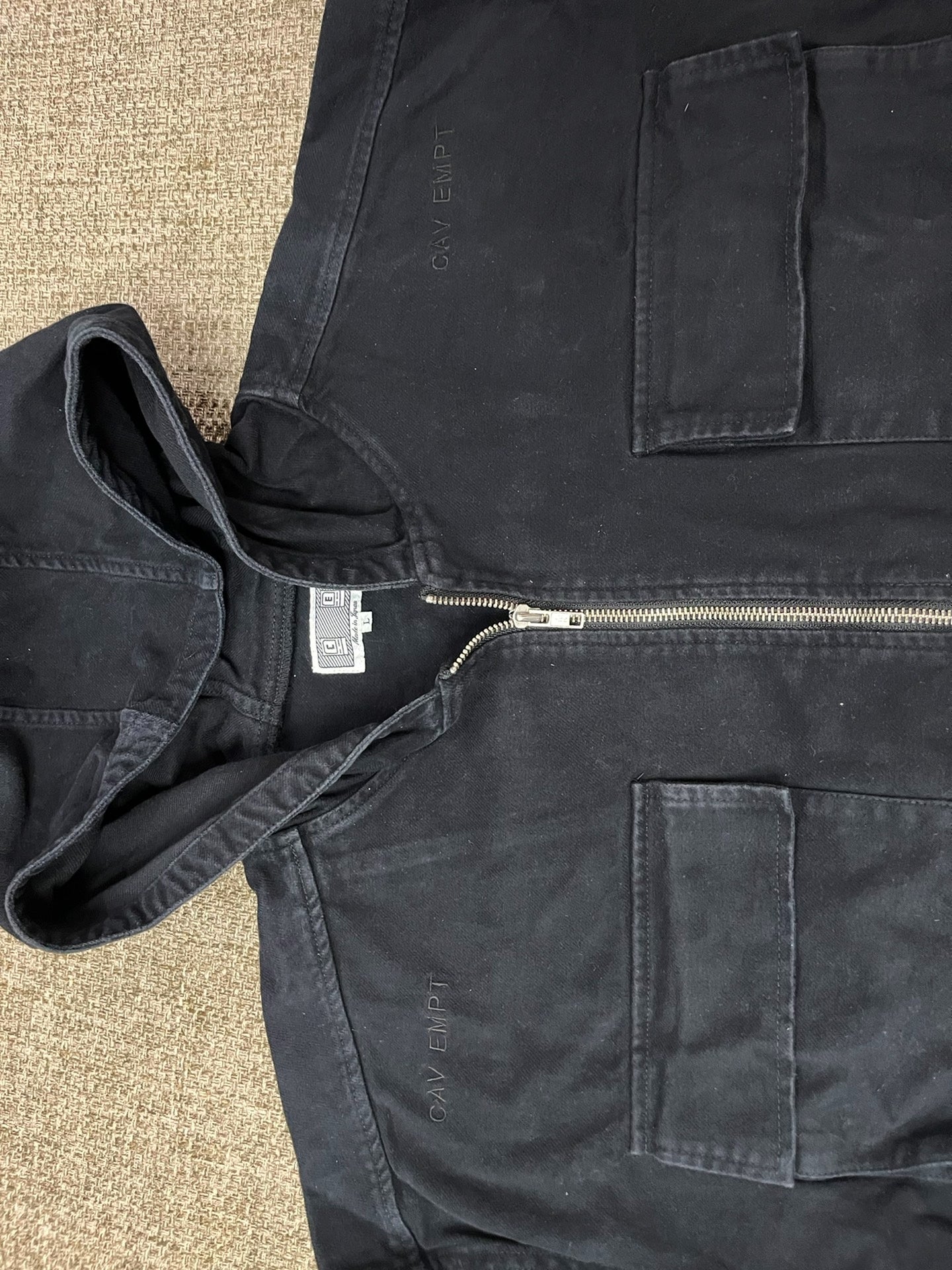CAVEMPT C.E Hooded Zip Washed Jacket