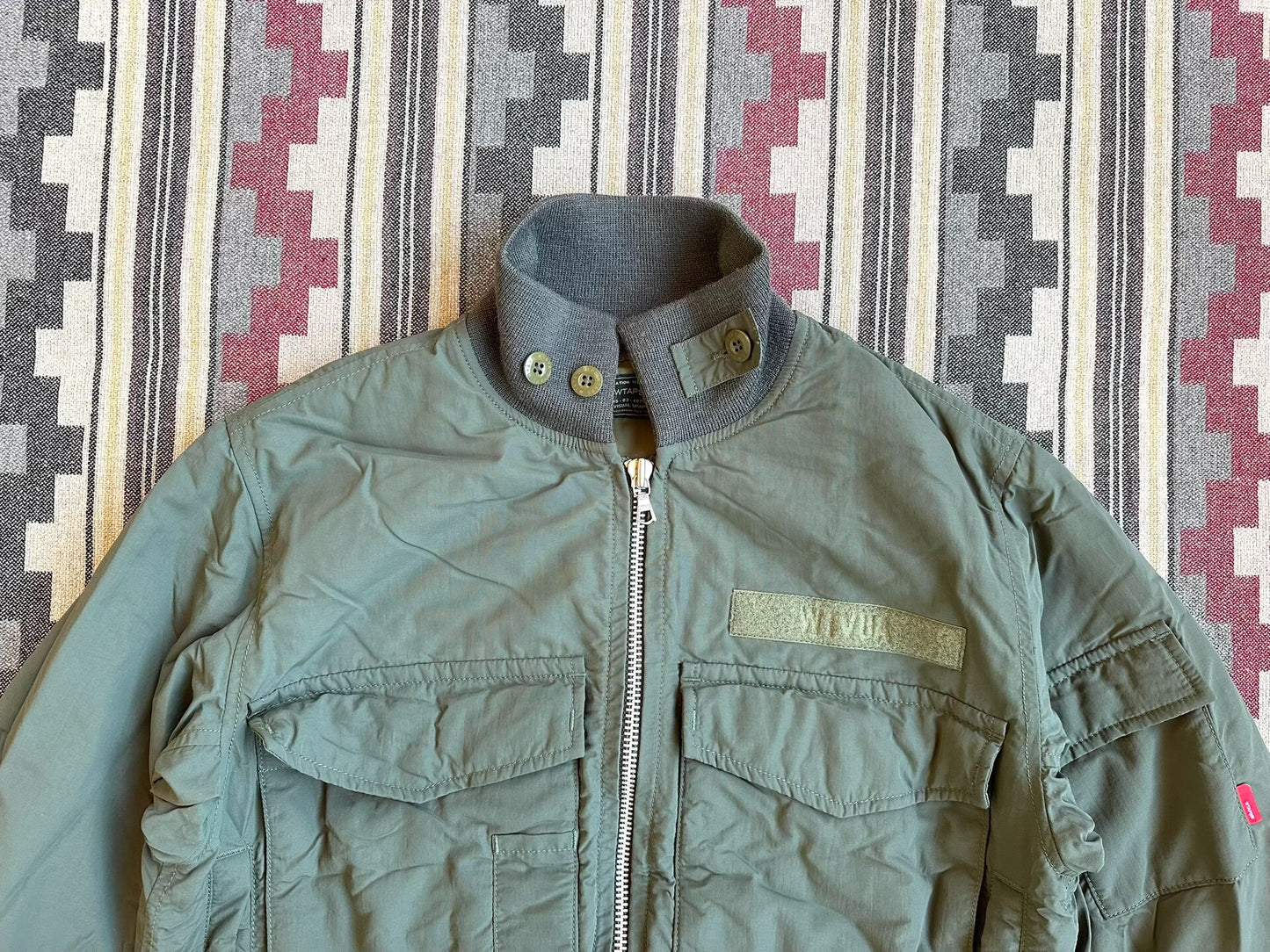 wtaps flight jacket military style black gold label
