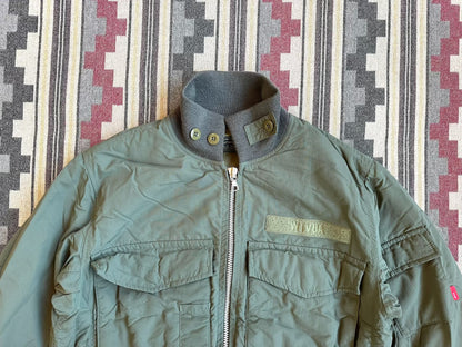 wtaps flight jacket military style black gold label