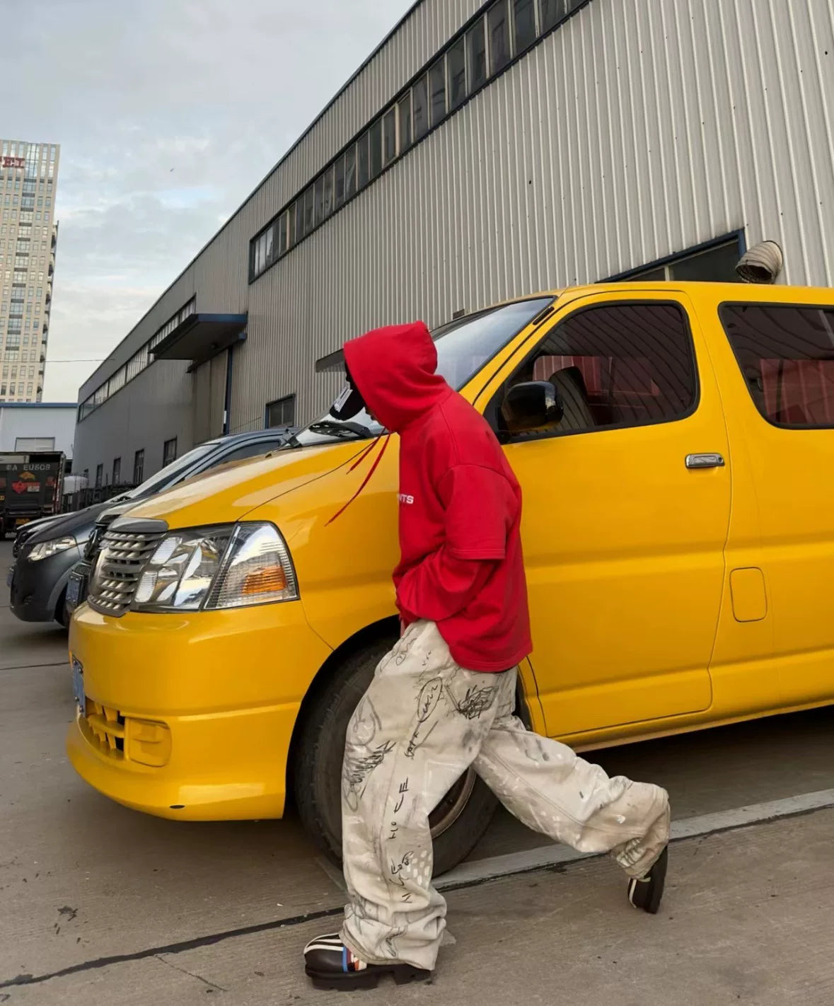 Balenciaga White Graffiti Denim Pants