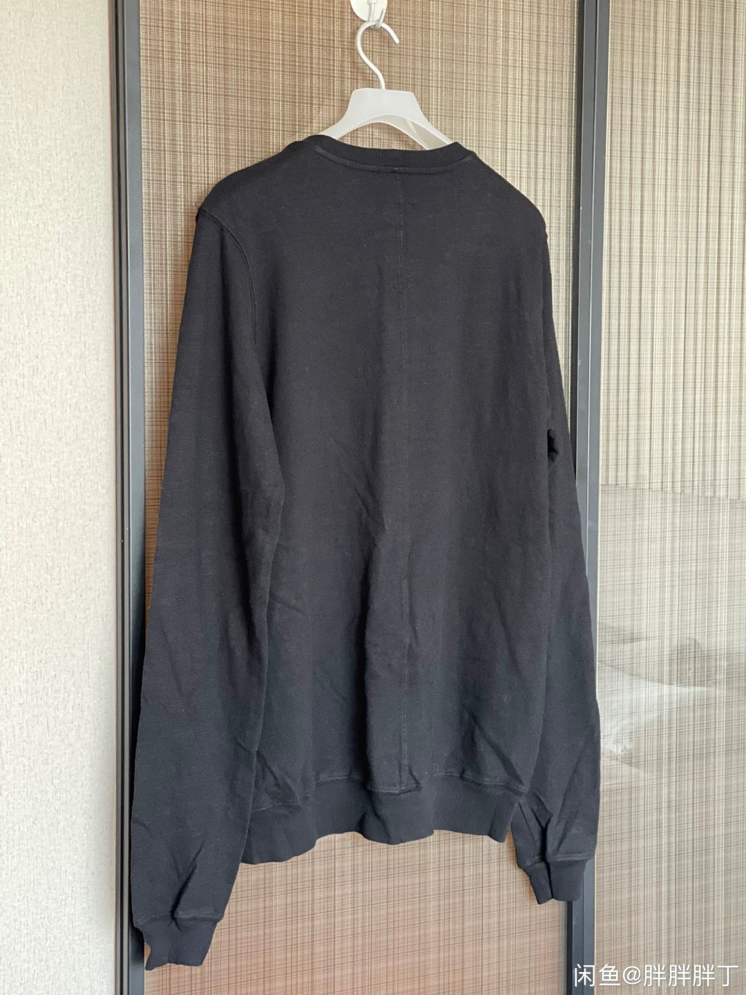 Rick Owens Men's Black Long-Sleeve Sweatshirt