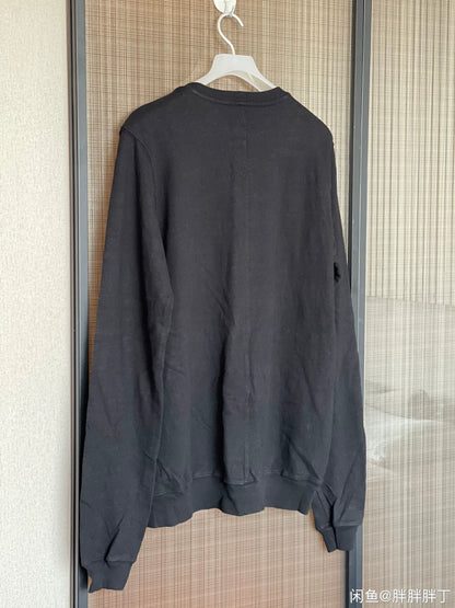 Rick Owens Men's Black Long-Sleeve Sweatshirt