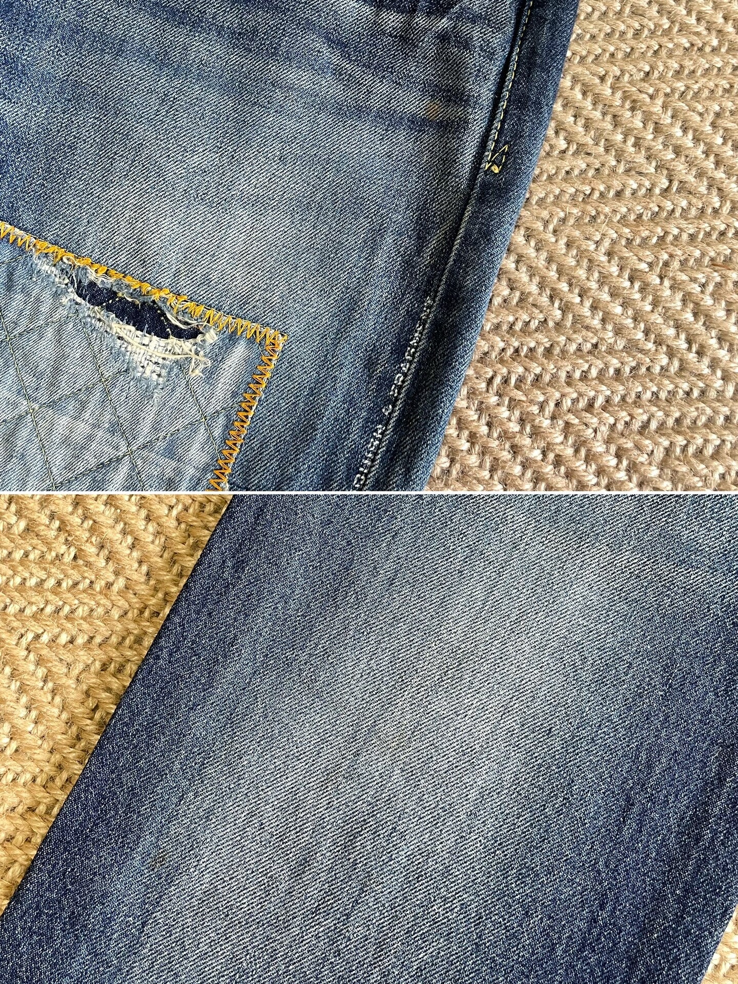 Vanquish Fragment Lightning Distressed Patch Jeans