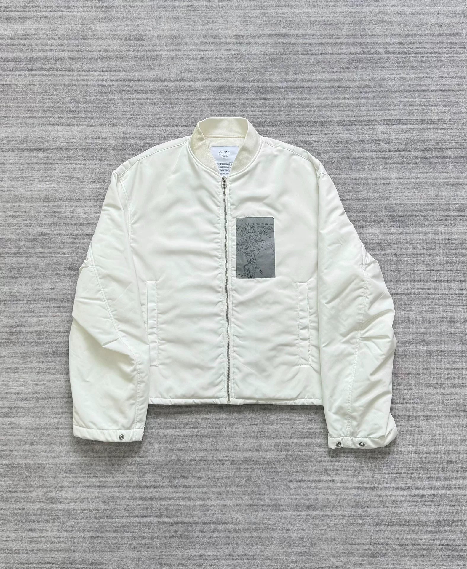 white patch bomber jacket by OAMC