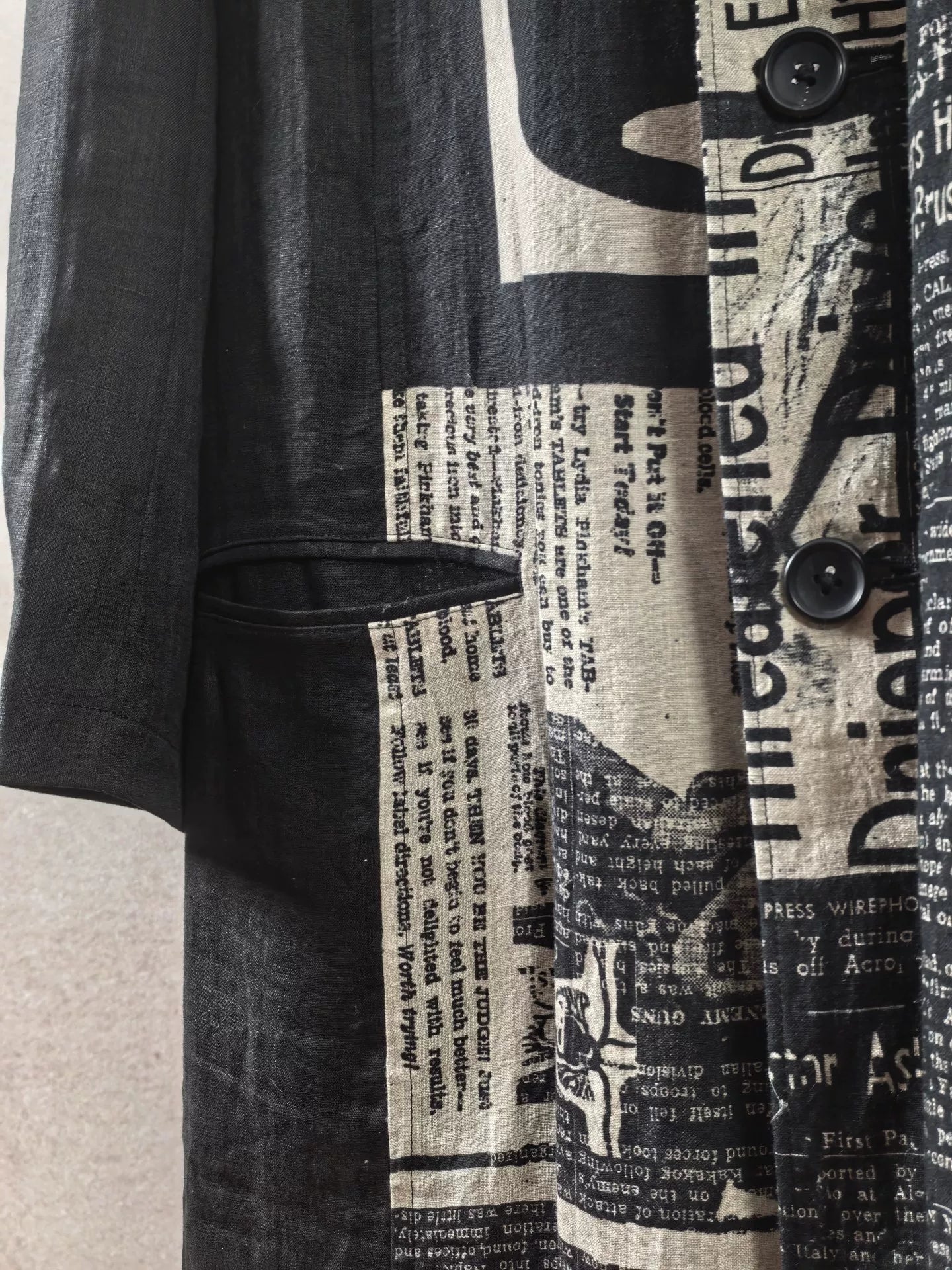 Yohji Yamamoto Pour Homme 22SS Newspaper Coat