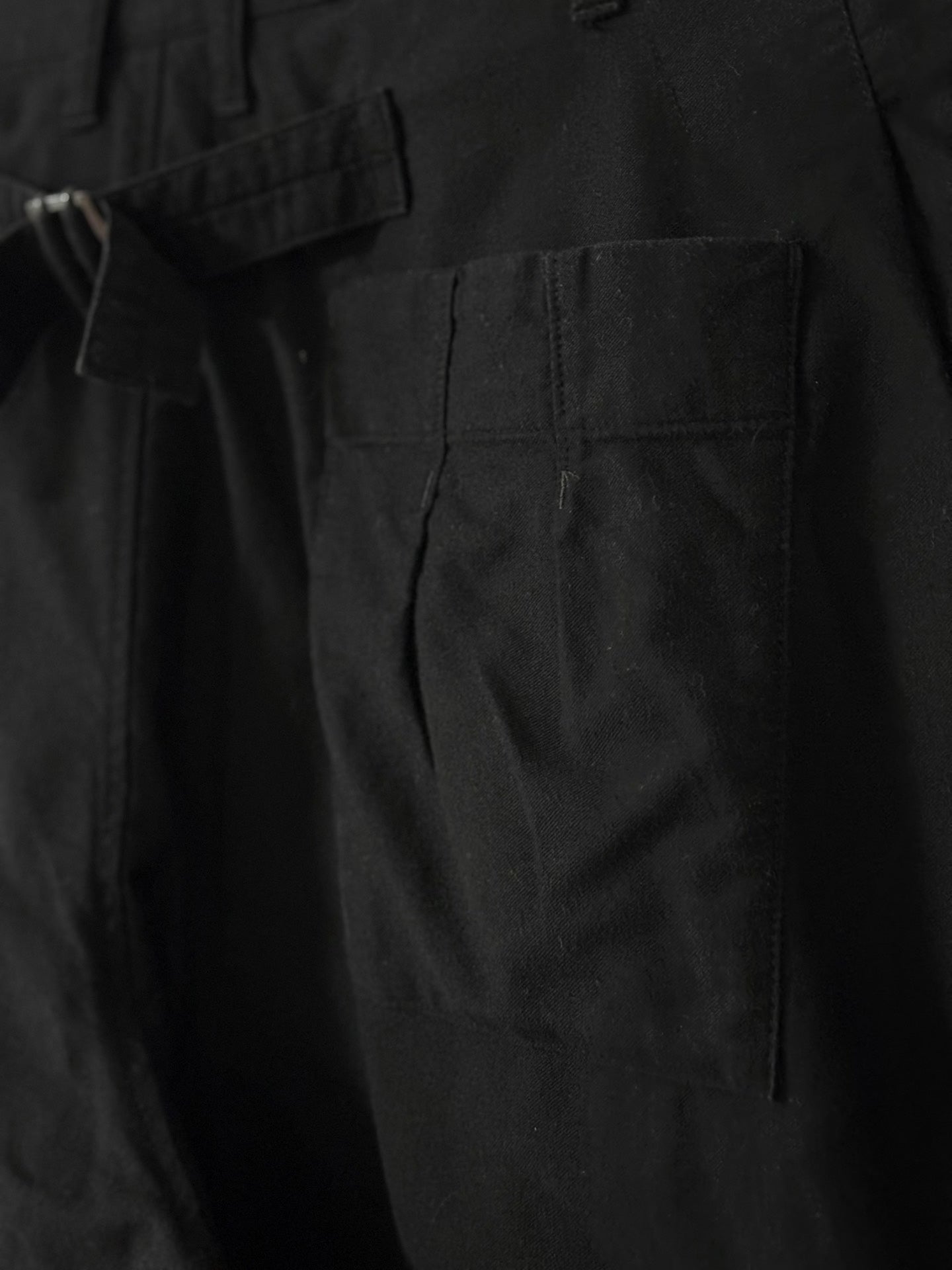Yohji Yamamoto Asymmetric Cropped Wide-Leg Pants