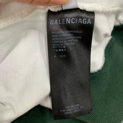 balenciaga green distressed hoodie for sale