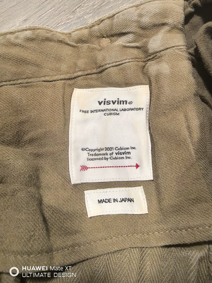 visvim veterans shorts with unique patchwork design