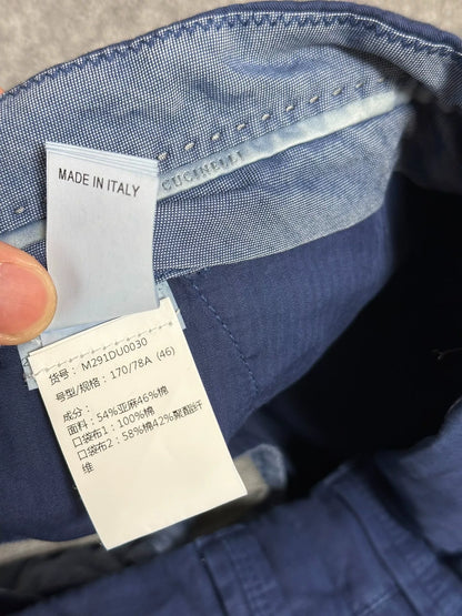Brunello Cucinelli 25 Linen Blend Blue Casual Shorts