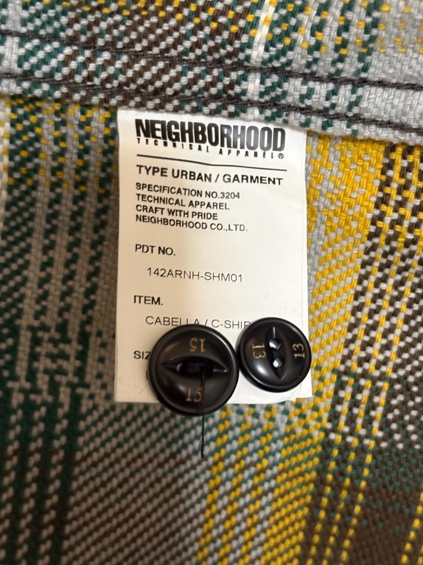 NEIGHBORHOOD CABELLA Checkered LS Shirt