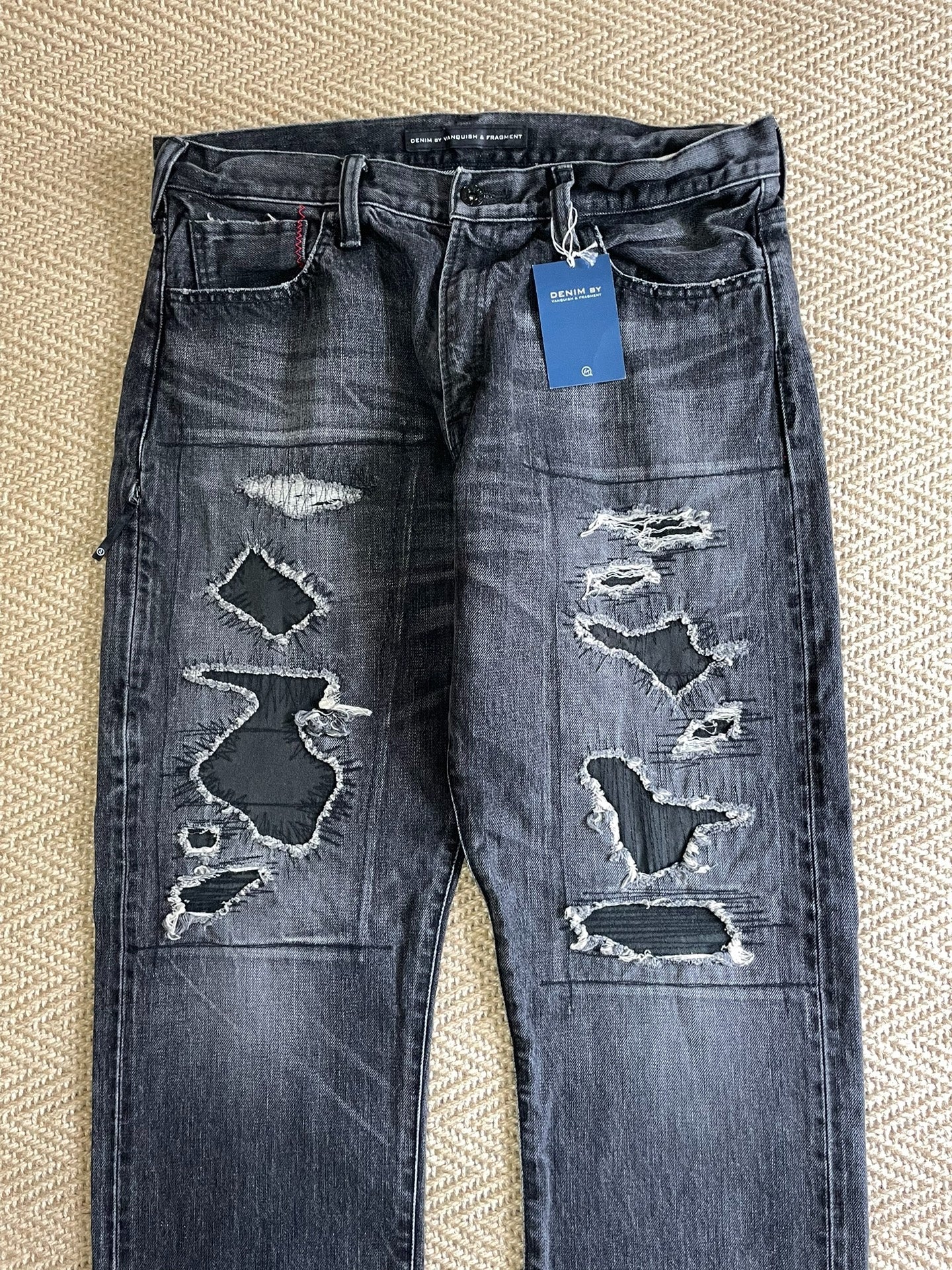 Vanquish & Fragment Distressed Washed Jeans