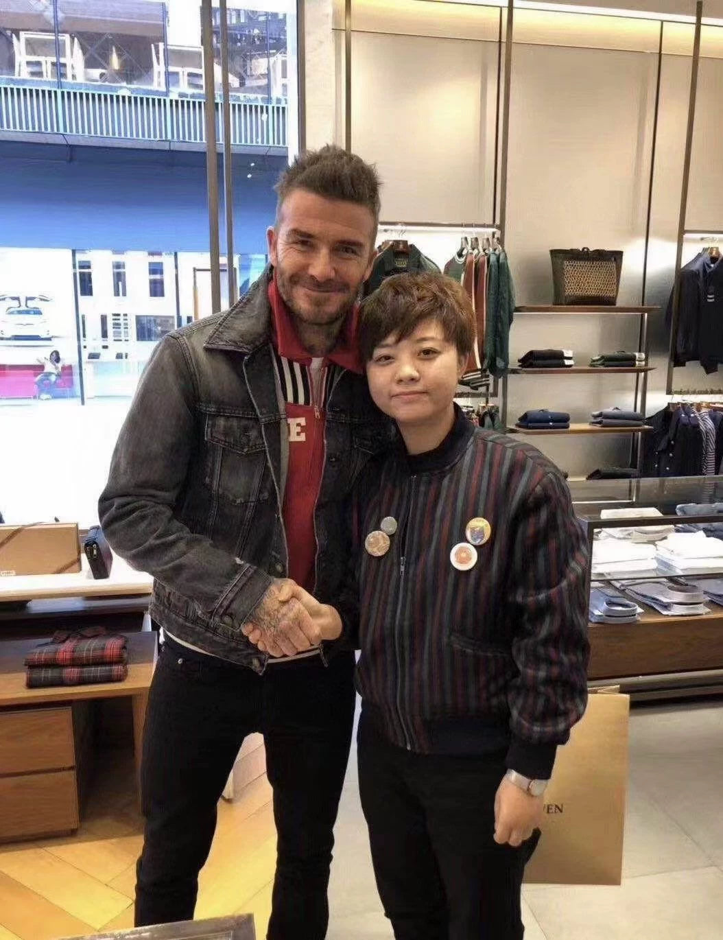 Saint Laurent Denim Jacket Beckham Style