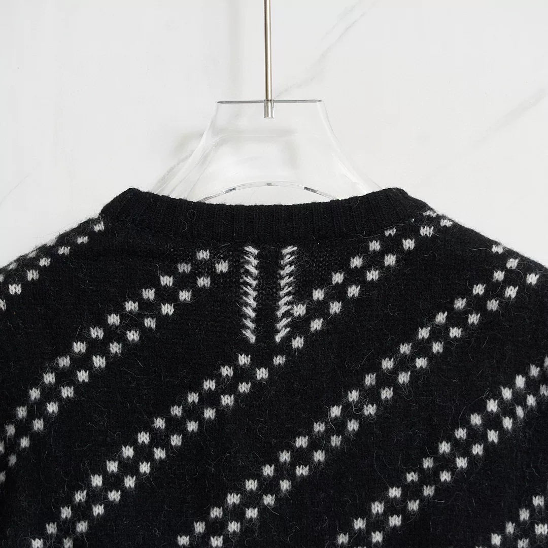 Saint Laurent Men's Zigzag Knit Sweater