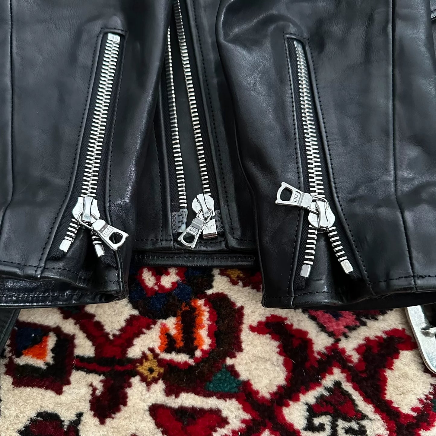 visvim leather motorcycle jacket size M