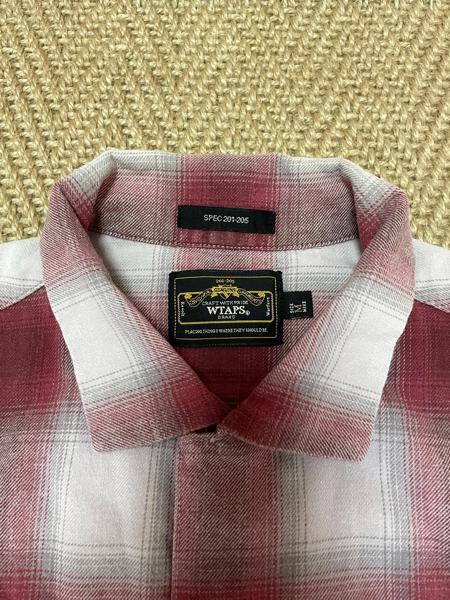 WTAPS VATOS Psychedelic Red Check Shirt